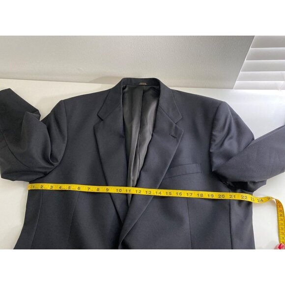 Hart Schaffner Marx Mens Blazer Size 44 Black London Shop Metal Buttons Union Ta - Picture 11 of 15